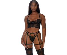 Forplay Blooming Beauty Lingerie Set S - Delicate Lace &amp; Underwire Bustier