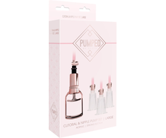 Pumped By Shots Shots Pumped Intimate Stimulation Pump Set Medium-Large, 3 Cups