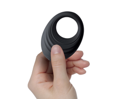 Rocks-Off Spire Vibrating Liquid Silicone Ring Juodas USB Rechargeable