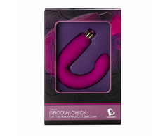 Rocks-Off Groovy-Chick G-Spot Silicone Stimulator, 7 Modes, Atsparus vandeniui