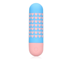 Shots Rožinė Heart to Get Bullet 10-Speed Rechargeable Mini Massager Rožinė