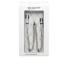 Sex&amp;Mischief Sportiniai lapeliai – Sex &amp; Mischief Trag on my Heart Nipple Clips