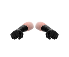Shots Fist It Short Latex Gloves Unisex Ultra-Thin Protective Juodas S/M