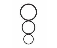 Shots Screaming O Flat Ring Set - Anatomical Silicone Support, 3 Sizes