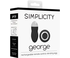 Simplicity By Shots Paprastumas George - Rechargeable Remote Control Vibrating Egg - Juodas