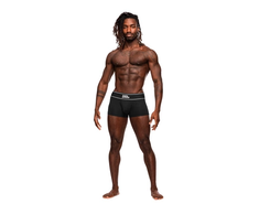 Male Power Modal Rib Pouch Short L Juodas - Comfort Fit Trunks
