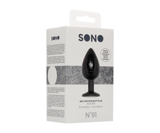 Sono By Shots SONO Model No.91 Intimate Silicone Plug with Movement System 9.5cm Juodas