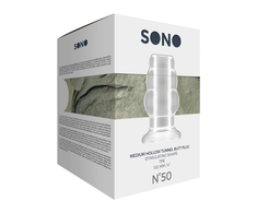 Sono By Shots Shots No.50 Hollow Tunnel Anal Plug Medium 102mm Juodas Silicone