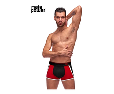 Male Power CellBlock 13 Retro Sport Panel Shorts XL - Cotton Stretch Pilkas/Baltas