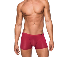 Male Power Seamless Sleek Mini Short S Raudona Wine Low Rise Comfort