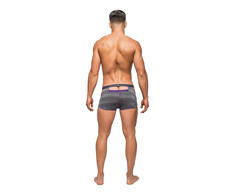 Male Power Heather Haze Cutout Mini Shorts M Sporty Waistband