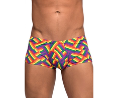 Male Power Mini Short XL Pride Fest - Low Rise, High-Cut Comfort Design