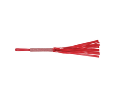 Sportsheets Amor Sparkle Flogger Raudona - Vegan Leather, Rhinestone Handle