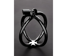 Steel By Shots Shots Criss Cross Stainless Steel Hand Restraint with Padlock