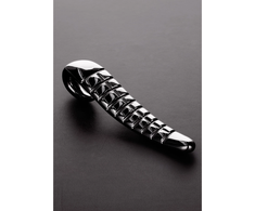 Steel By Shots Kiotos Devil Tongue Steel Intimate Machine Curved Handle 23cm Sidabrinis