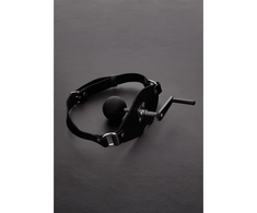 Steel By Shots Shots Ouch! Adjustable Ball Gag with Leather Strap Juodas 8714273535757