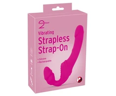 Strapless Strap On Vibruojantis dirželis be petnešėlių 2