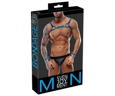 Svenjoyment Bondage Mėlyna Men's Jock set juodas/mėlynas XL
