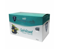 Safe Spiritual Bamboo &amp; Waterlily Massage Candle 100g - Aromatic Wellness