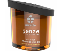 Swede Swede - Senze Seduction masažinė žvakė su gvazdikėliais ir apelsinais