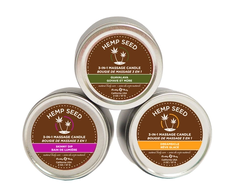 Earthly Body Massage Candle Trio Set 3x57g - Skinny Dip, Guavalava, Dreamsicle