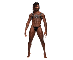 Male Power Libra Adjustable Imitation Leather Harness Juodas One Size
