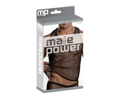 Male Power Stretch Net Tank Top Juodas L/XL - Racerback Design