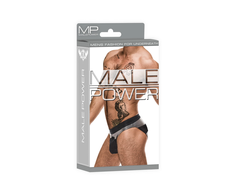 Male Power Iron Clad Bikini M Mesh Pouch &amp; Flexible Fabric Juodas