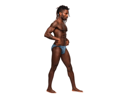 Mėlyna Male Power Moonshine Jock Brief S/M Mėlyna - Low Waist Anatomical Fit