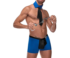 Male Power Officer Frisk-Em Uniform Set S/M - Three-Piece Costume Kit