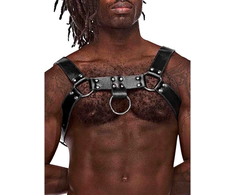 Male Power Ram Adjustable Imitation Leather Harness Juodas One Size