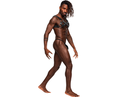 Male Power Virgo Adjustable Harness Imitation Leather Juodas One Size