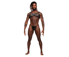 Male Power Virgo Adjustable Harness Imitation Leather Juodas One Size