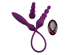 Adrien Lastic Vibrator-X2 - rinkinys (vibratorius + valdiklis)