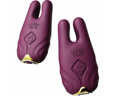 Zalo - Nave Wireless Vibrating Nipple Clamps Velvet Violetinė