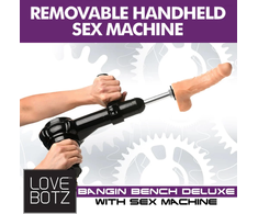 XR Brands Deluxe Bangin' Bench Juodas - Adjustable Intimate Machine Set