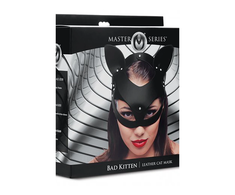 Xr Brands Bad Kitten Leather Cat Mask - Adjustable Genuine Leather Headpiece