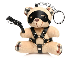 Xr Brands Oranžinis Trinity Vibes Shibari-Inspired Teddy Bear Keychain, Burnt Oranžinis, 10cm
