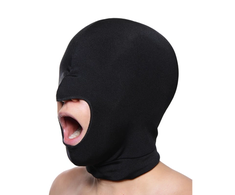 XR Brands Spandex Face Mask Open Mouth Lightweight Juodas Hood