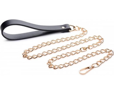 Xr Brands Master Series Chainline Premium Juodas-Gold Restraint Leash 90cm