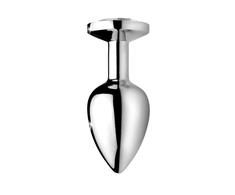 Xr Brands Booty Sparks Clear Gem Plug Small - Aluminum, Tapered, Crystal Accent