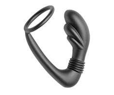 Xr Brands Cobra Silicone Dual-Action Prostate System with Cockring, Juodas