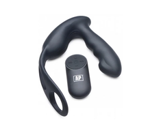 XR Brands P-Strap Prostate Massager &amp; Vibrating Harness, 7 Modes, Juodas