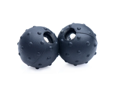 XR Brands Dragon's Orbs Silicone Magnetic Sphere Set, Juodas, 2pcs