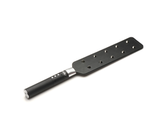 Xr Brands E-Stim Spiked Paddle Juodas - Electro Conductive Impact Tool, PU Leather