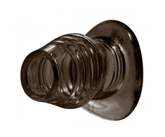 XR Brands Master Series Hollow Tunnel Plug Juodas Medium - Anatomical Design
