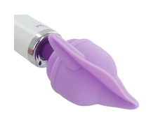 Xr Brands Wand Essentials Flutter Tip Silicone Wand Attachment Violetinė 3.5in