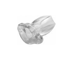 Xr Brands Glory Gape Transparent Hollow Anal Plug Large - Anatomical Model