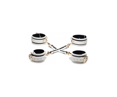Xr Brands Kink Glow in the Dark Bondage Set with Cuffs, Blindfold &amp; Paddle