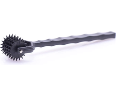 Xr Brands Spiked Multi-Row Sensory Pinwheel 5-Row Stainless Steel Ergonomic Handle